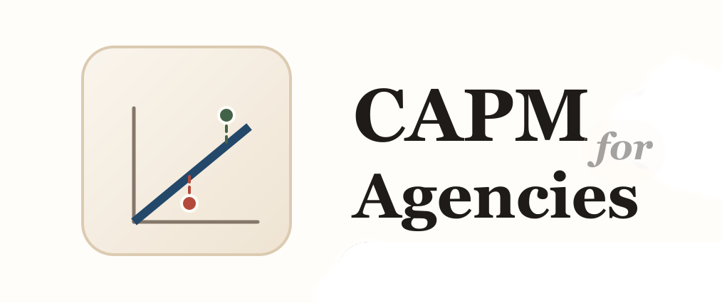 CAPM for Agencies banner logo showing the hurdle-rate mark and wordmark.